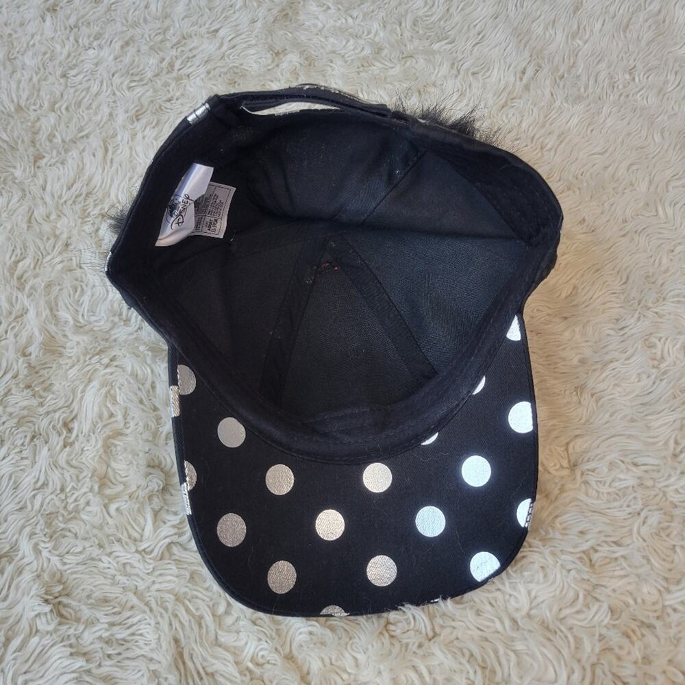 Disney Parks Womens Minnie Mouse Polka Dot Pom Pom Baseball Cap with Bow - Picture 5 of 7